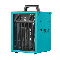 Aeroterma industriala Detoolz, 3000 W, 3 trepte putere, termostat reglabil, maxim 30 mp foto