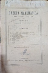 Gazeta Matematica - Numarul 6 / Februarie 1914 foto