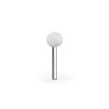 Biax sculptura lemn SABURR - Cap sferic 9,5 mm tija 3,2mm, Granulatie Saburr Foarte FINA - Alba