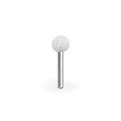 Biax sculptura lemn SABURR - Cap sferic 9,5 mm tija 3,2mm, Granulatie Saburr Foarte FINA - Alba foto