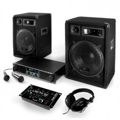 Electronic-Star DJ set PA 400W - sistem cu amplificator, difuzor ?i cabluri foto