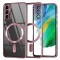 Husa MagSafe pentru Samsung Galaxy S21 FE 5G G990, Techsuit, Luxury Crystal, Roz