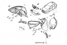 Catadioptru Bara Spate Partea Stanga Dacia Logan 2 Facelift 12.2016; Renault 265655514r, Lampa Spate foto