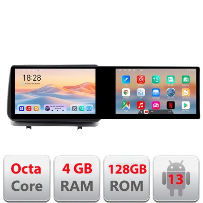 Navigatie Renault Clio 3 2005-2013 Edotec 2 ecrane 8 core 4+128 21.6 inch Incell android Wifi 5Ghz gps internet Co CarStore Technology foto