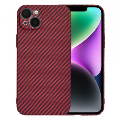 Husa pentru Apple iPhone 14, Techsuit, Carbonite FiberShell, Rosie foto