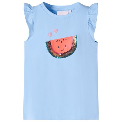 Tricou copii m&amp;acirc;neci cu volane roșu 116 foto