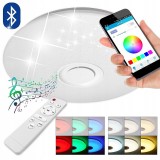 Plafoniera LED RGBW 48W, control Bluetooth, telecomanda, difuzor incorporat, 40 cm, masterLED