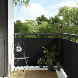 Paravan pentru balcon, negru, 500x100 cm, poliratan GartenMobel Dekor, vidaXL