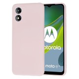 Husa premium din silicon pentru motorola moto e13 - softflex, microfibra, pink sand
