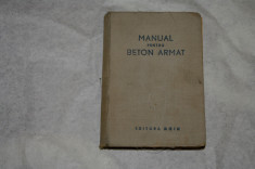 Manual pentru beton armat - traducere dupa Beton-Kalender - Niculescu - 1948 foto