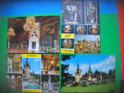 HOPCT LOT 3168 - 4 CARTI POSTALE-CASTELUL PELES -JUD PRAHOVA-CIRCULATE foto