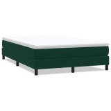 Cumpara ieftin Pat cu arcuri fara saltea verde inchis 160x210 cm catifea