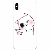 Husa silicon pentru Apple Iphone X, Cute Kitty