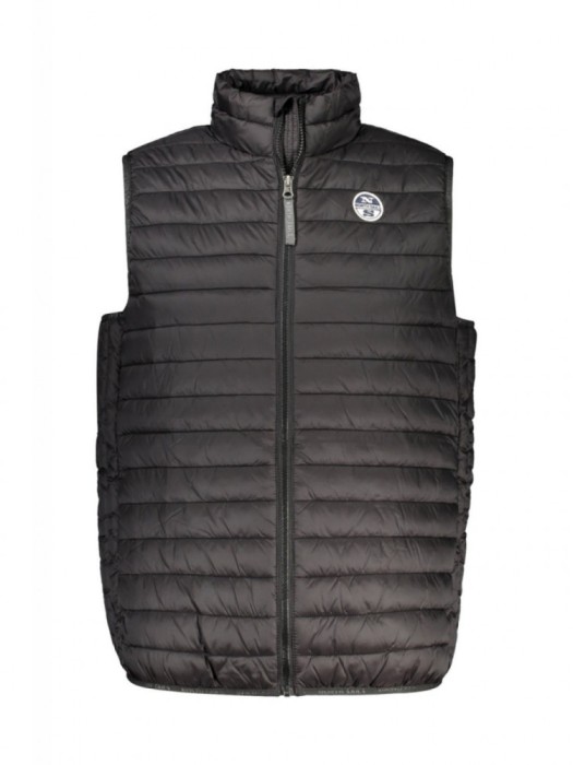 Vesta barbati, cu mini logo brodat, negru, M