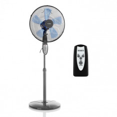 Klarstein Summerjam, ventilator cu suport, gri, 41 cm, 50 W, 3 nivele de viteza, debitul de aer 69.18 m? / min., inclusiv telecomanda foto