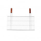 Grill, pentru gratar, dreptunghiular, cromat, maner lemn, 68x38 cm, Strend Pro