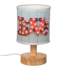 Lampa de masa, Multicolor, 12x21 cm, E14 foto