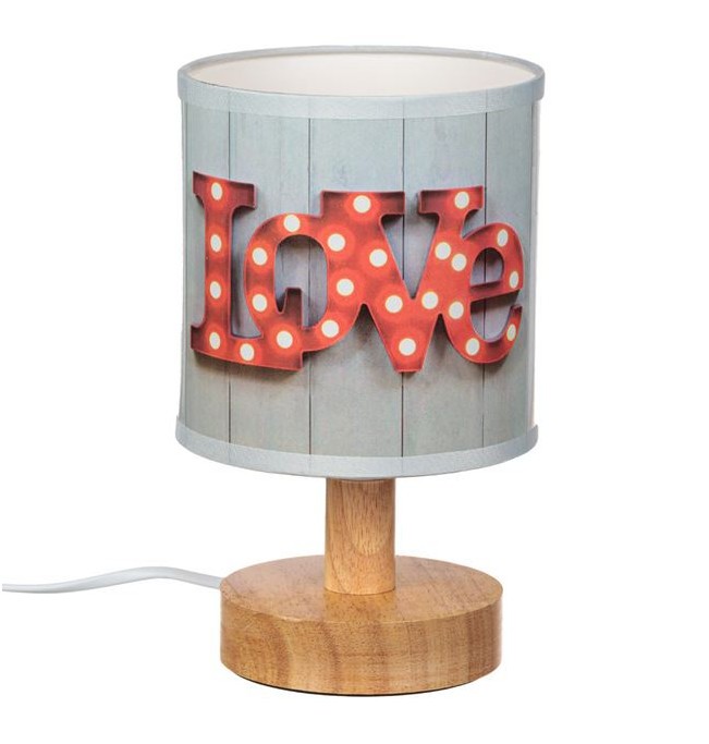 Lampa de masa, Multicolor, 12x21 cm, E14