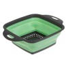Strecurătoare Pliabilă, Model 24x18cm, Culoare Gri și Verde Lime, cu maner, Oem