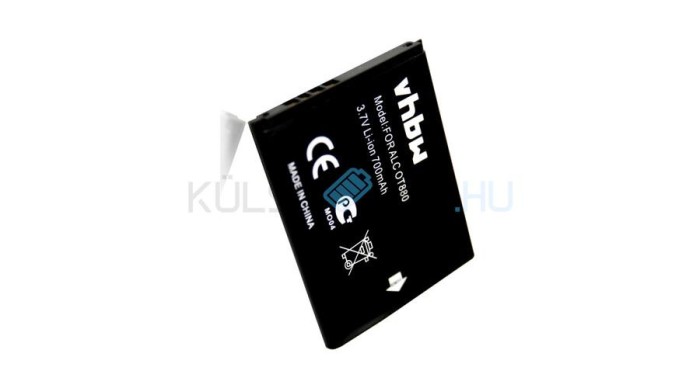 Baterie de telefon mobil VHBW Alcatel BTR510AB, BY42, BTR875B - 700mAh, 3.7V, Li-ion