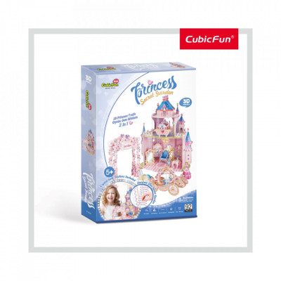 Cubic Fun - Puzzle 3D si Stickere Gradina Secreta A Printesei 92 Piese foto