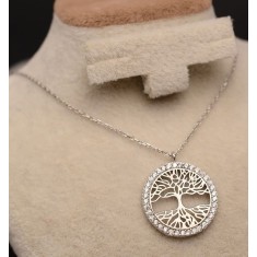 Lantisor Din Argint -- TREE OF LIFE-- ARG150A