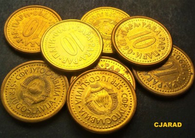 Moneda 10 PARA - RSF YUGOSLAVIA, anul 1990 *cod 1853 = A.UNC foto