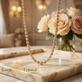 Cumpara ieftin Colier 50 cm Raza Soarelui , Colier placat cu aur 14K cu elemente circulare