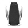 Suport Auto Telefon cu Incarcare Wireless S5, 10W/7.5W/5W, Universal, Negru/Argintiu + Receiver Android/iOS/Type-C