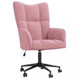 vidaXL Scaun de relaxare, roz, catifea