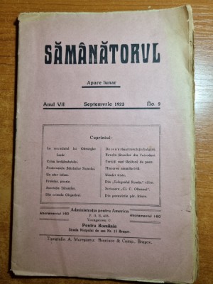 revista semanatorul septembrie 1923- 100 de ani de la moartea lui gheorghe lazar foto