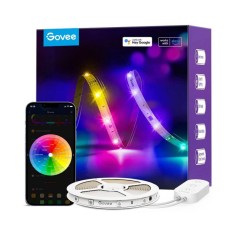 Banda LED Govee H618A RGBIC, 5 m, Sincronizare Muzica, Wifi si Bluetooth, Alexa , Google Asistant foto