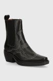 Copenhagen cizme de piele femei, culoarea negru, cu toc drept, CPH232