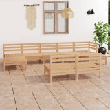 VidaXL Set mobilier de grădină, 9 piese, lemn masiv de pin