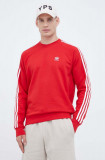 adidas Originals bluza barbati, culoarea rosu, cu imprimeu