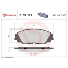 Placute frana Lexus Es ( Z10 A10 H10) 07.18-, Ux ( Aa1 Ah1 Ma1) 10.18-; Toyota Camry ( V7 Va7 Vh7) 06.17-, C-Hr ( X1) 10.16-, Corolla Cross (Zvg1 Zsg