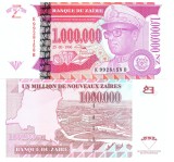 Zair 1 000 000 Noveaux Zaires 1996 P-79 UNC