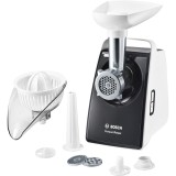 Masina de tocat electrica, Bosch, 1600 W, 2 viteze, 1.9 kg/min, Alb/Gri