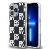 Husa iPhone 15 Pro DKNY IML Checkered Mono Pattern, negru, DKHCP15LHDLCEK