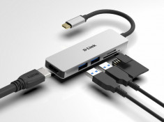 D-link 5-in-1 usb-c hub with hdmi and sd/microsd card reader dub-m530 1* usb-c connector with foto