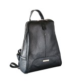 Rucsac dama din piele naturala, negru, R132