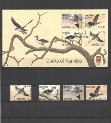 NAMIBIA 2000 FAUNA PASARI FDC SI SET COMPLET foto