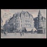 Carte poștală veche Oradea &ndash; Palatul Vulturul Negru &ndash; 1909