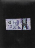 Bancnota Canada 10 Dolari 2013, Seria 4407923, Uzata (Colt Lipsa)