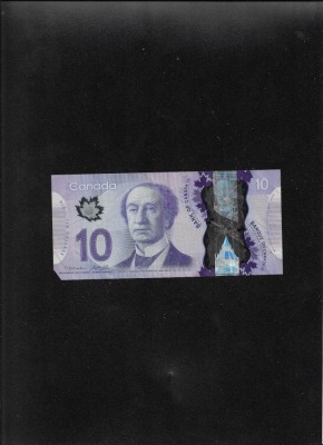 Canada 10 dolari dollars 2013 seria4407923 uzata colt lipsa foto