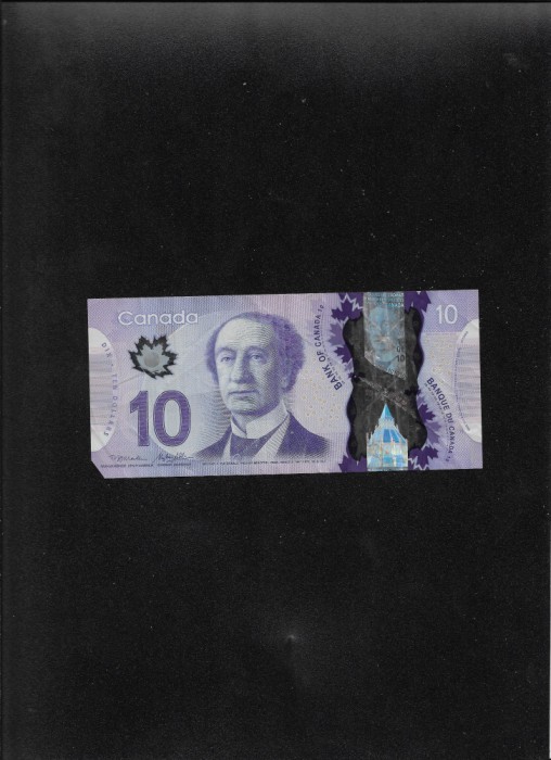 Canada 10 dolari dollars 2013 seria4407923 uzata colt lipsa
