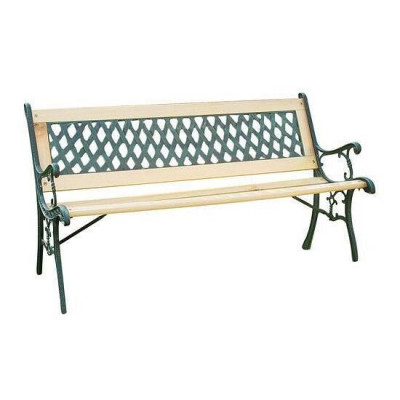 Banca de gradina, lemn, structura metal,&amp;nbsp;122x54x73 cm,&amp;nbsp;Godiva GartenVIP DiyLine foto