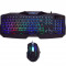 Kit Tastatura si Mouse Rii tek RK400 Gaming Iluminare RGB USB 104 taste Negru