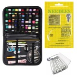 Set croitorie profesional 128 piese cu 24 ace si 10 ace de siguranta, trusa cusut completa cu husa organizata, portabila