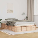VidaXL Cadru de pat Lemn de pin masiv 140 x 200 cm Lemn de pin masiv